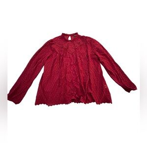 TORRID women’s 2x mixed lace high neck top